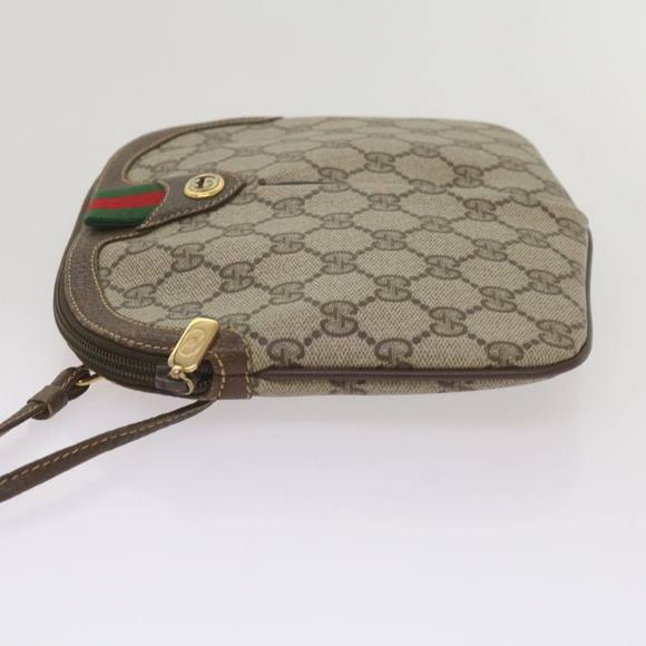 GUCCI GG Canvas Web Sherry Line Shoulder Bag Red Beige 904 02 047 Auth yk10868 - Picture 3 of 16